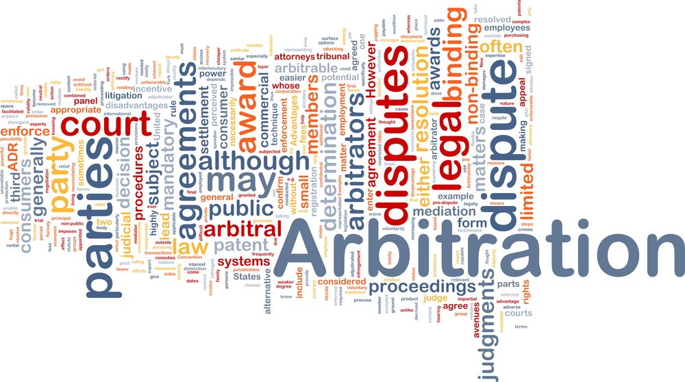 Arbitration background concept