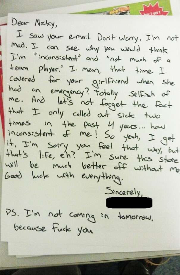 The Sarcasm-Drenched Letter of Favours