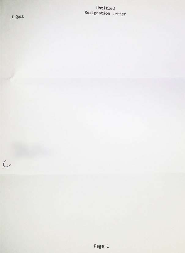 The Shortest Resignation Letter Ever Sent