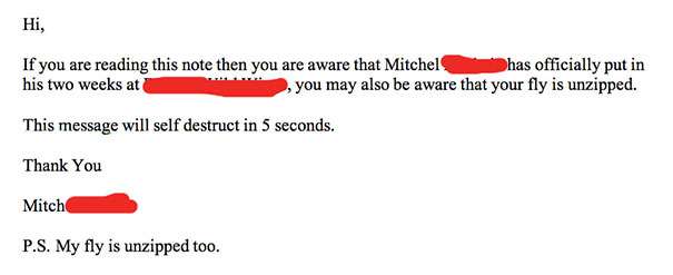 resignation in the most sober and professional way possible.